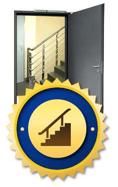 Противопожарная дверь на лестничную площадку Противопожарная дверь на лестничную площадку