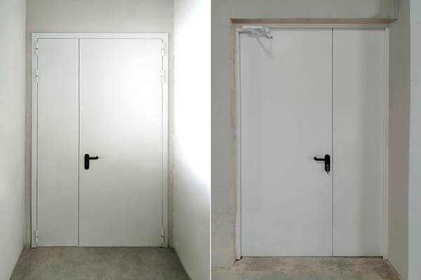 Двупольная дверь на запасном выходе (носочная фабрика) Двупольная дверь на запасном выходе (носочная фабрика)