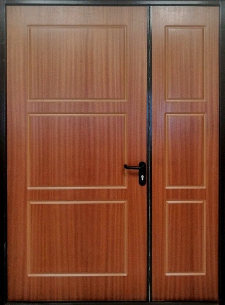 Внутренняя сторона Полуторная глухая противопожарная дверь МДФ EI 60 № 17