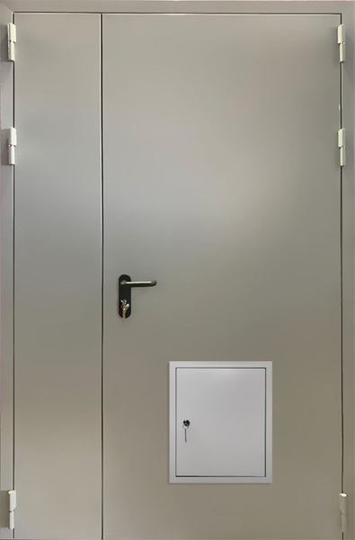 Внешняя сторона Полуторная противопожарная дверь ei60 (со стыковочным узлом) (19)